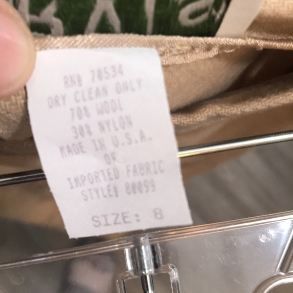 Orvis Wool Blend VTG Khaki Floral Maxi Skirt w/ Pockets Both Sides size 8 - Picture 5 of 13